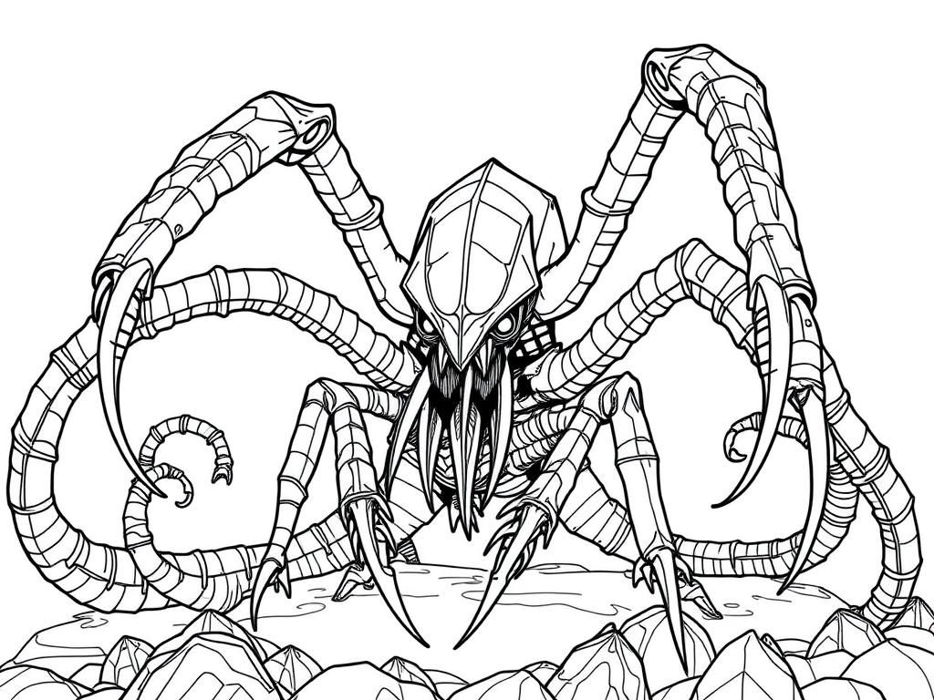 Monsters Coloring Page