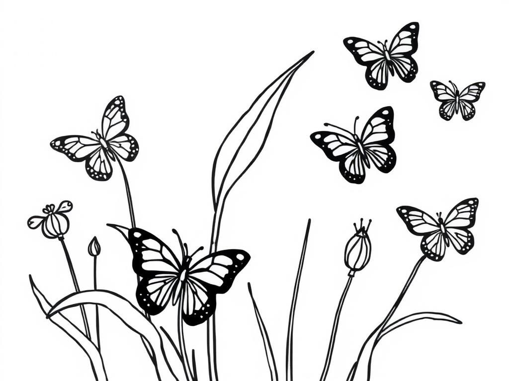 Preview of weed leafs and butterflys