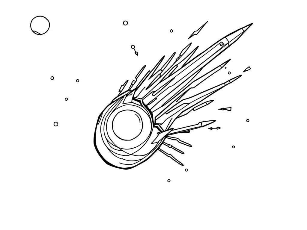 Kleurplaat Kosmische Komeet