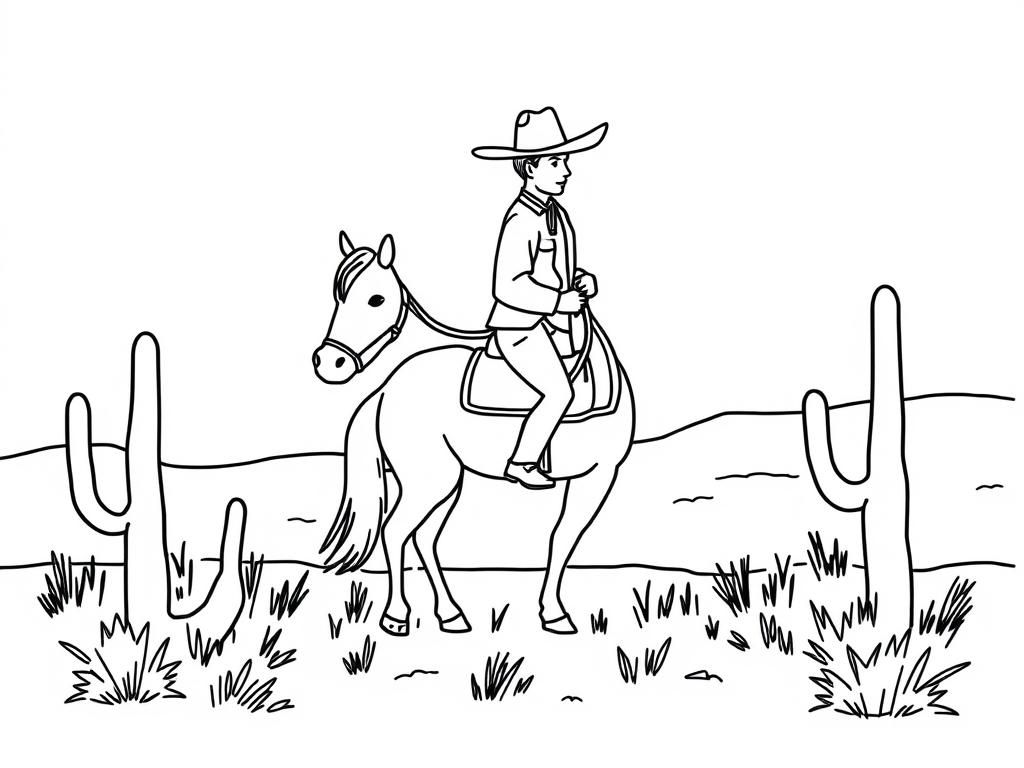 Preview of western coloring pages