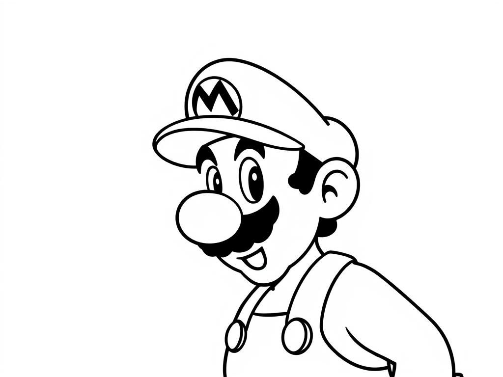 Mario Coloring Page