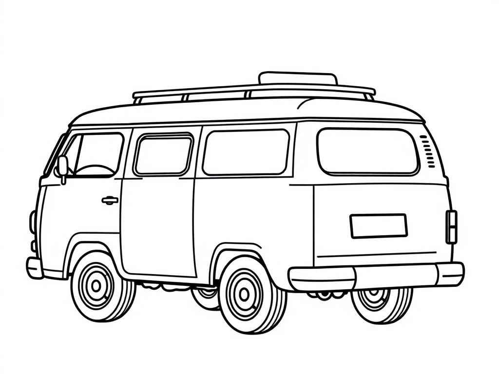 Van Coloring Page for Kids