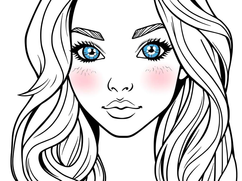Woman Portrait Coloring Page