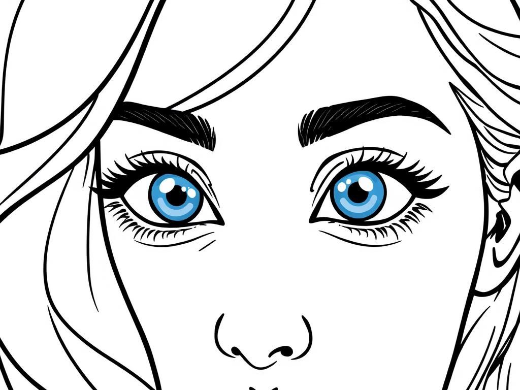 Woman Face Coloring Page