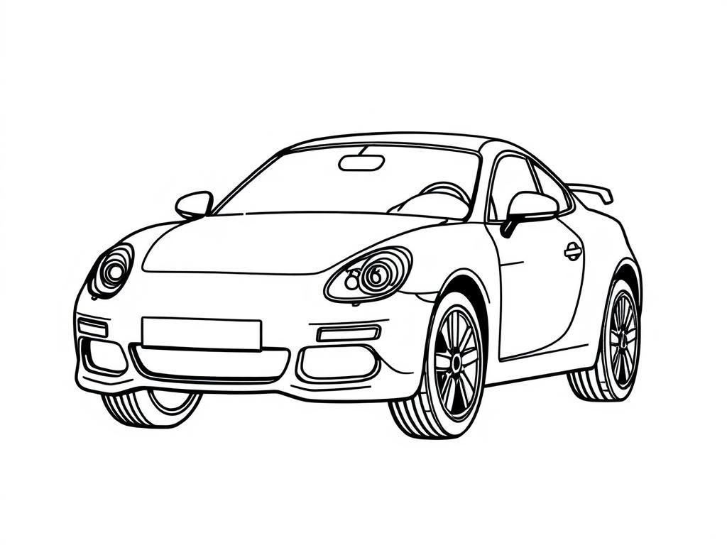 Sports Car Coloring Page