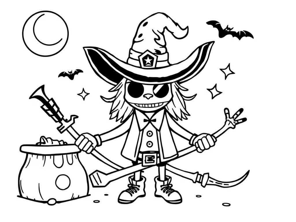 Halloween Witch Coloring Page