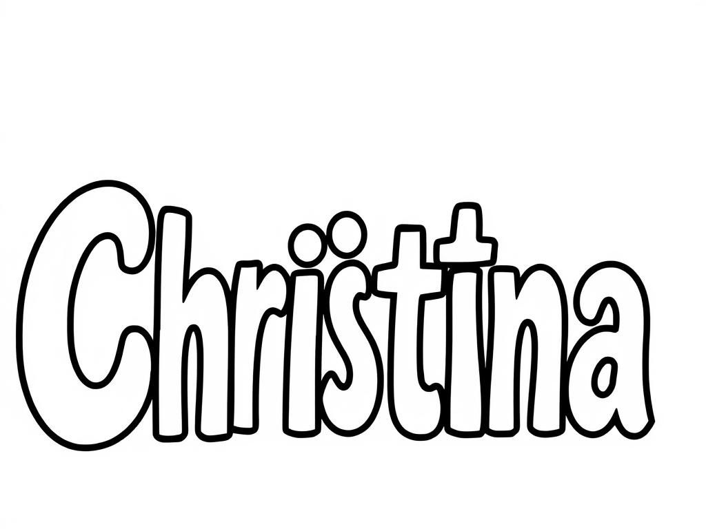 Christina Name Coloring Page