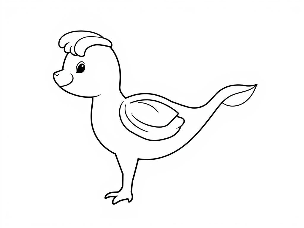 Cartoon Duck Coloring Page