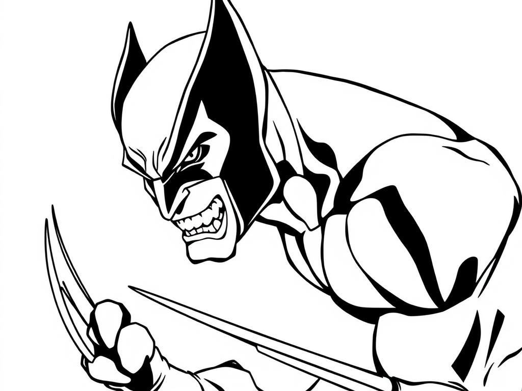 Wolverine Superhero Coloring