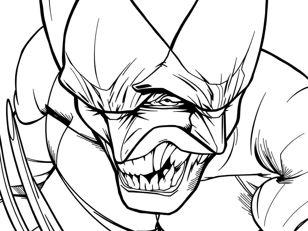 Preview of Wolverine coloring page detail