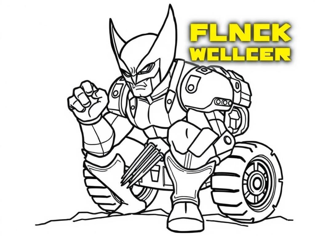 Superhero Cartoon Character Coloring Page for Kids