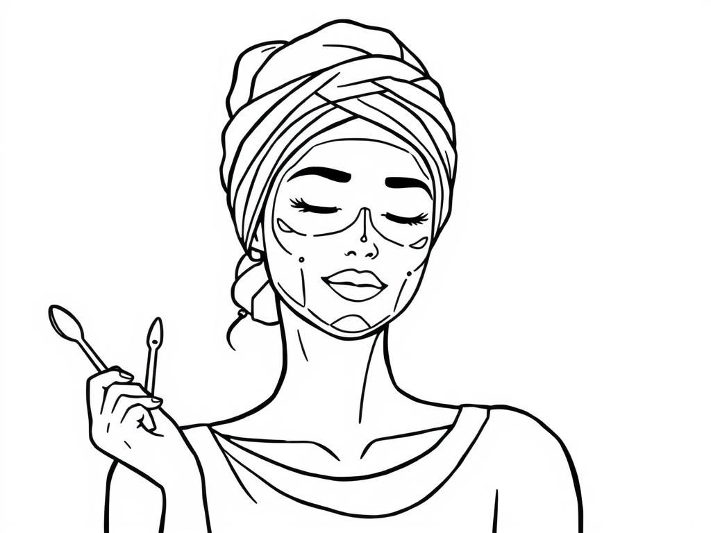 Spa Day Coloring Page