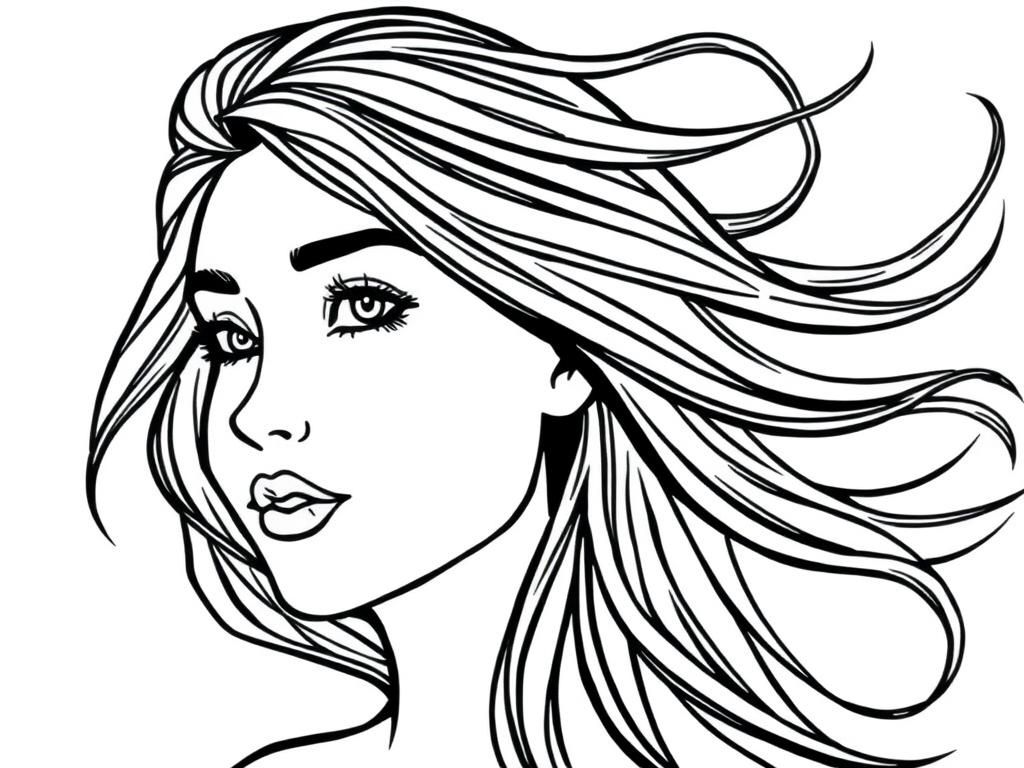 Woman Portrait Coloring Page