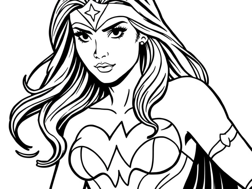 Wonder Woman Coloring Page