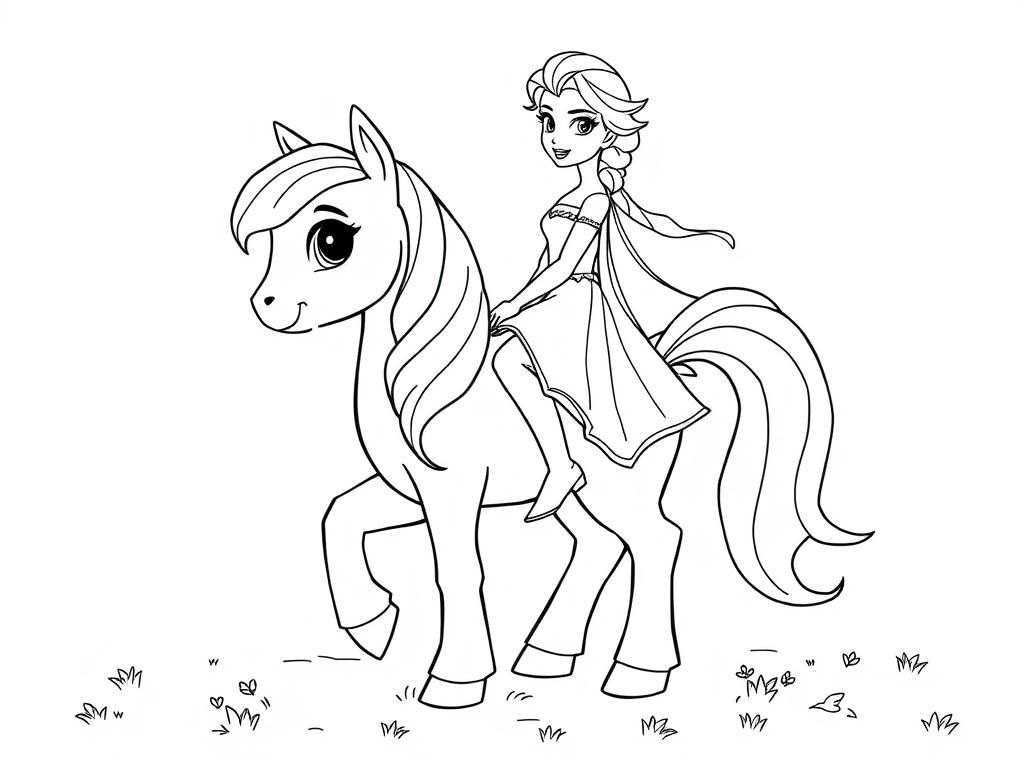 Preview of y/n and elsa on a pony