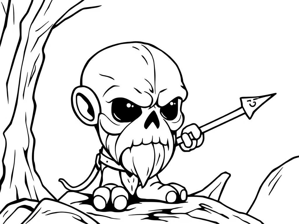Goblin Coloring Page