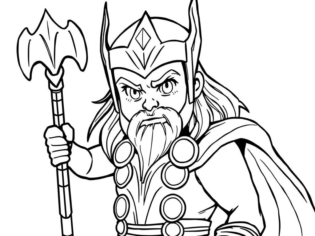 Viking Warrior Coloring Page