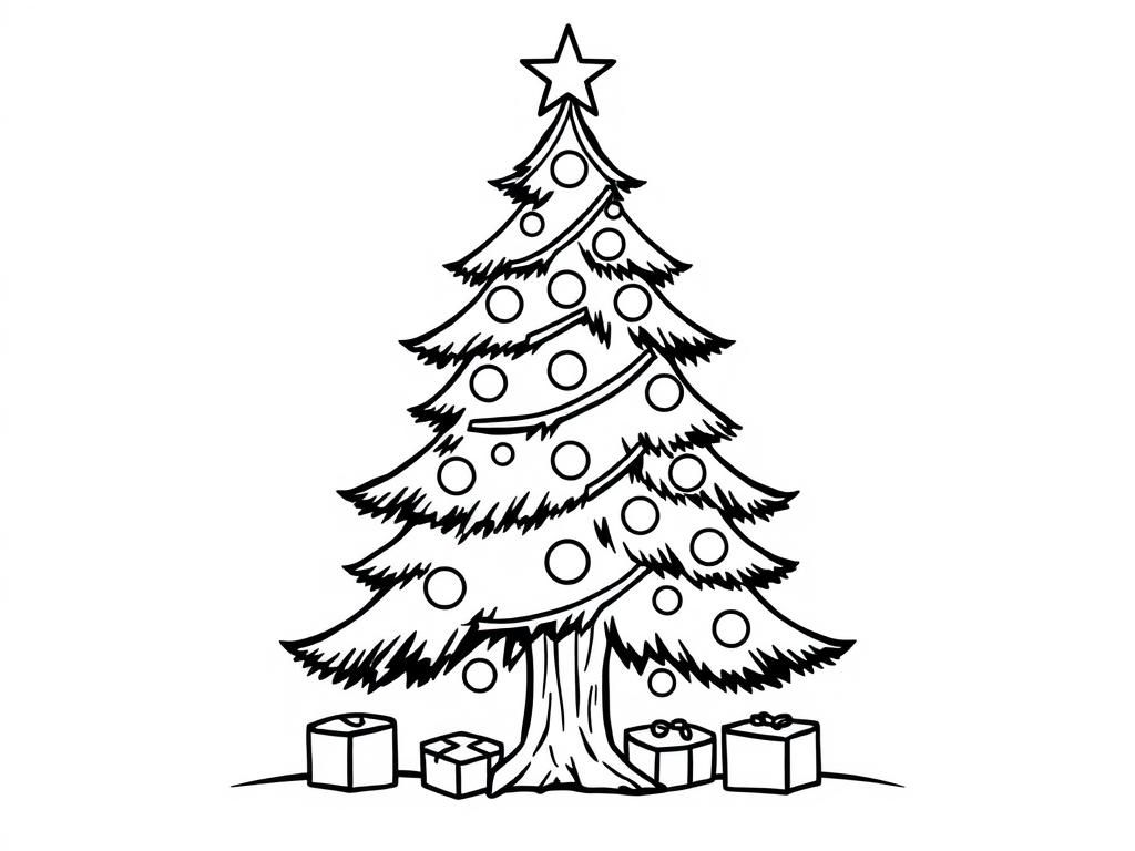Christmas Tree Coloring Page