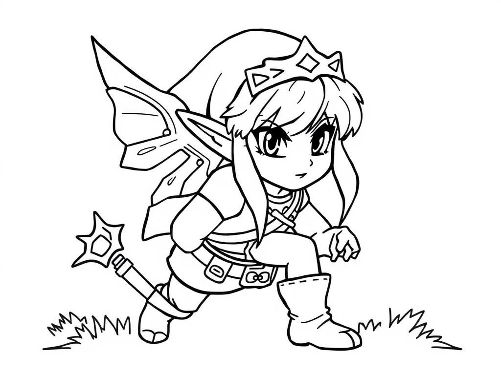 Preview of zelda coloring pages