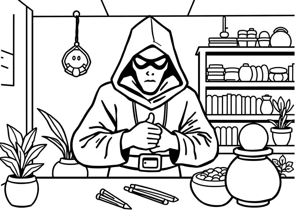 Urban Scenes Coloring Page