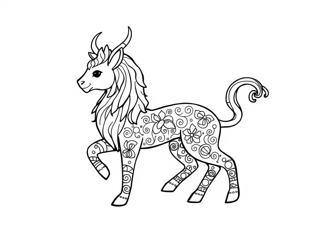 Unicorn Coloring Page
