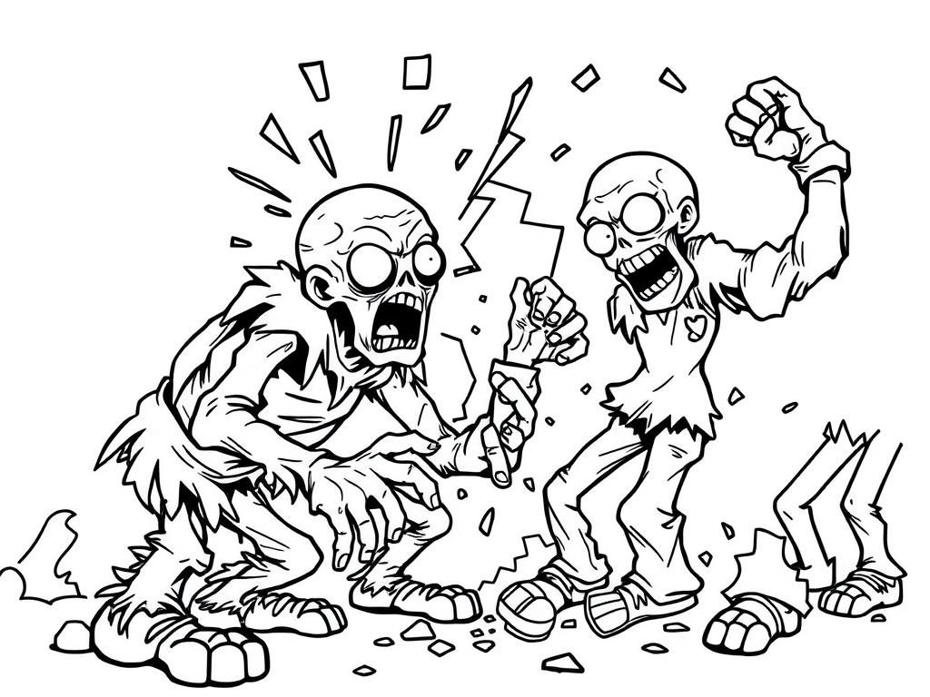Zombies Coloring Page