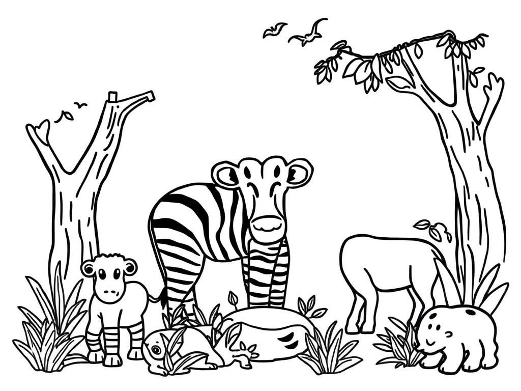 Wildlife Coloring Page