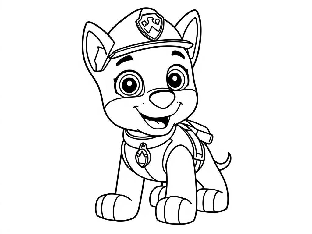 Paw Patrol Marshall Coloring Page